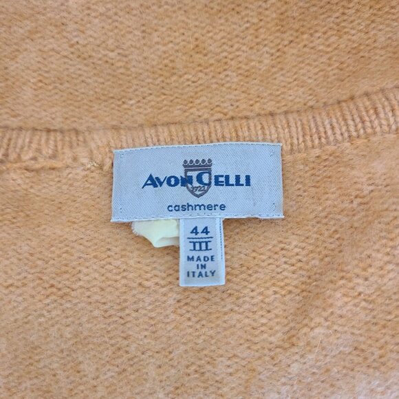 Avon Celli Italy Women's Cardigan Cashmere Sweater Size 44 Vintage Orange - Picture 5 of 11